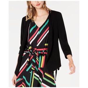 Bar III Lace Up Sides Black Blazer Size L